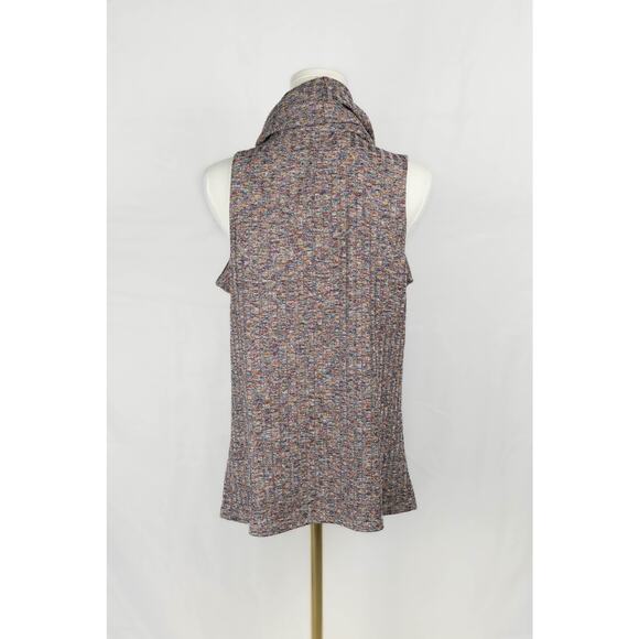 Cato Size 18/20W Blouse Sleeveless Cowl-Neck Knitted Multicolor - Picture 2 of 7